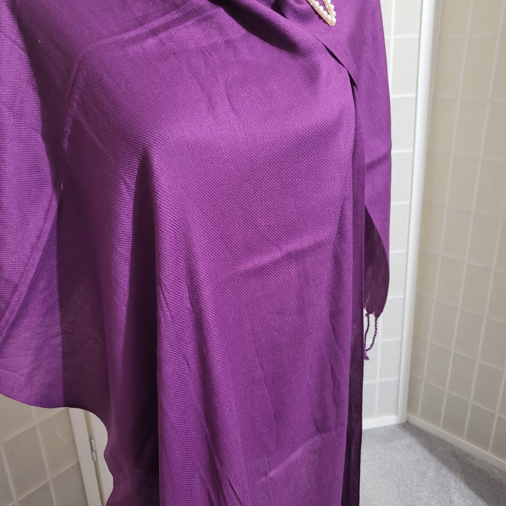 Vintage purple scarf piano shawl - Picture 2 of 4